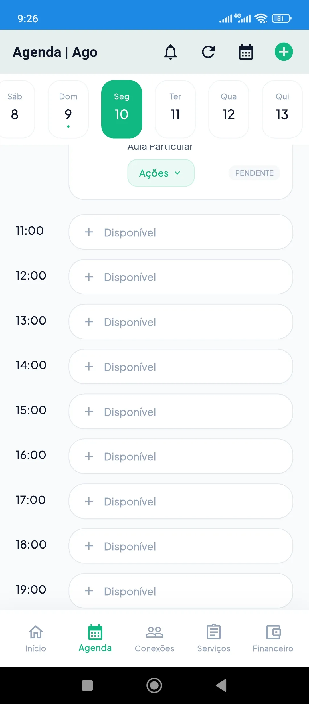 Agenda Vazia